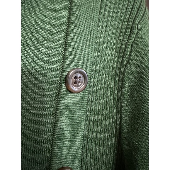 99 Jane Street Womens XL Forest Green Asymmetrical Button Side Ribbed Knit Top - Picture 6 of 7